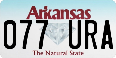 AR license plate 077URA