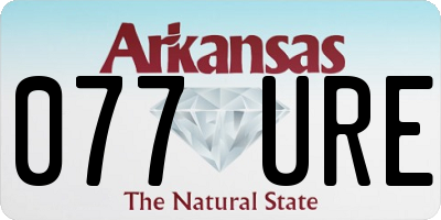 AR license plate 077URE