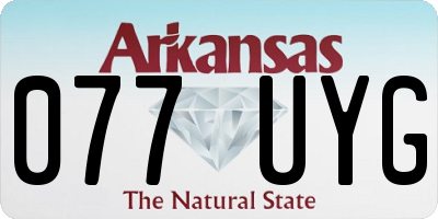 AR license plate 077UYG