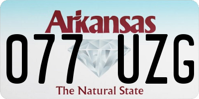 AR license plate 077UZG