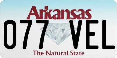 AR license plate 077VEL
