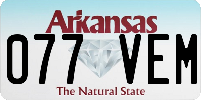 AR license plate 077VEM