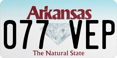 AR license plate 077VEP