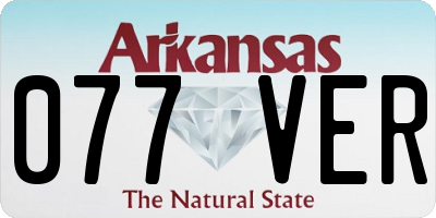 AR license plate 077VER