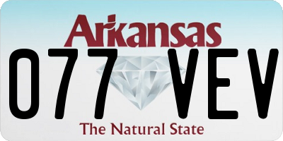 AR license plate 077VEV