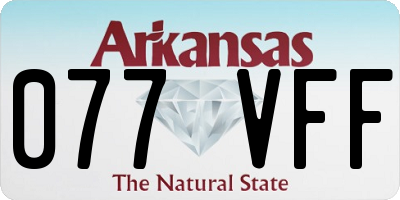 AR license plate 077VFF
