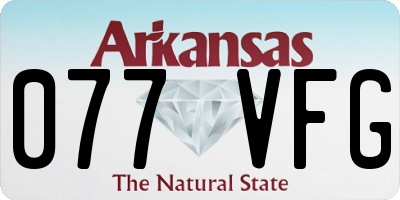 AR license plate 077VFG