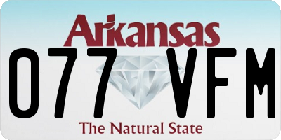 AR license plate 077VFM