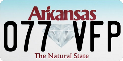 AR license plate 077VFP