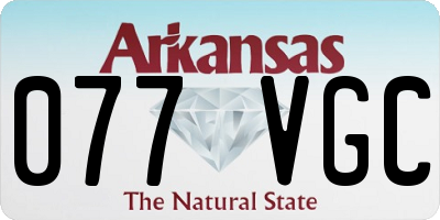 AR license plate 077VGC