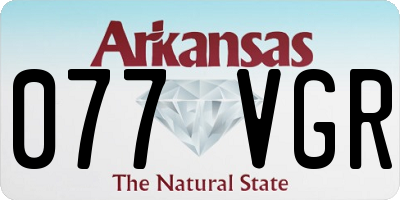 AR license plate 077VGR