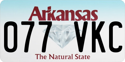 AR license plate 077VKC