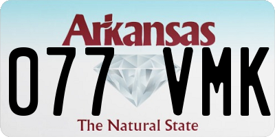 AR license plate 077VMK