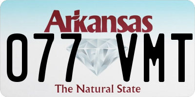 AR license plate 077VMT
