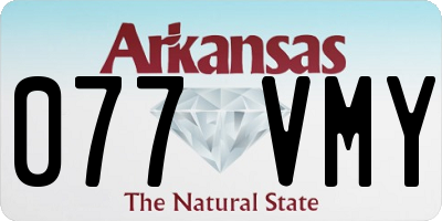 AR license plate 077VMY