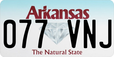 AR license plate 077VNJ