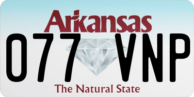 AR license plate 077VNP