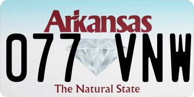 AR license plate 077VNW