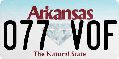 AR license plate 077VOF