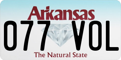 AR license plate 077VOL