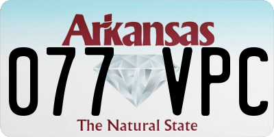 AR license plate 077VPC