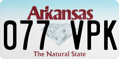 AR license plate 077VPK