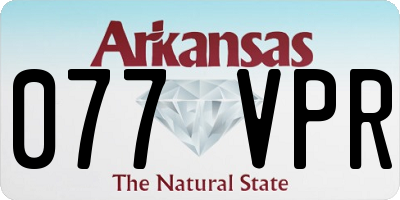AR license plate 077VPR