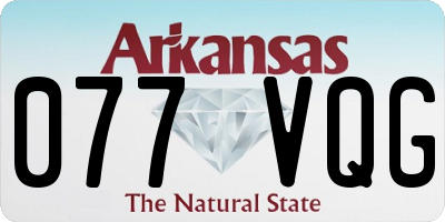 AR license plate 077VQG