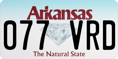 AR license plate 077VRD