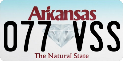AR license plate 077VSS
