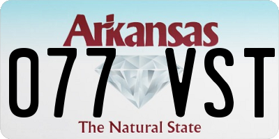 AR license plate 077VST