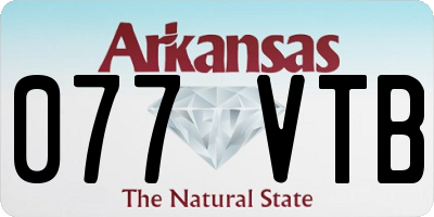 AR license plate 077VTB