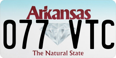 AR license plate 077VTC