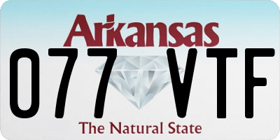 AR license plate 077VTF