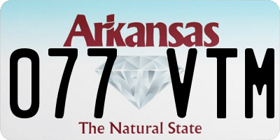AR license plate 077VTM