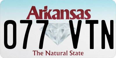 AR license plate 077VTN