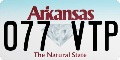 AR license plate 077VTP