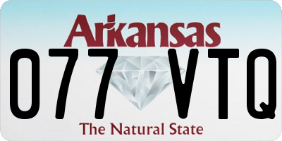 AR license plate 077VTQ