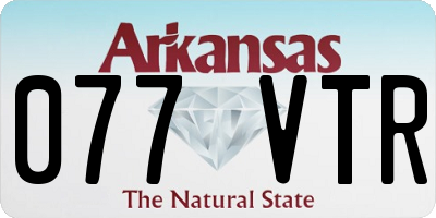 AR license plate 077VTR