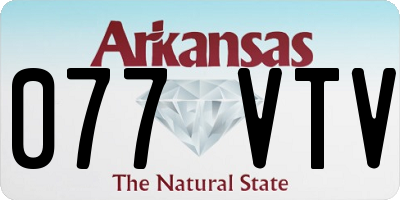 AR license plate 077VTV