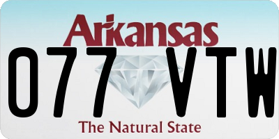 AR license plate 077VTW
