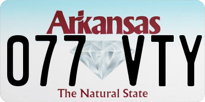AR license plate 077VTY