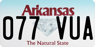 AR license plate 077VUA