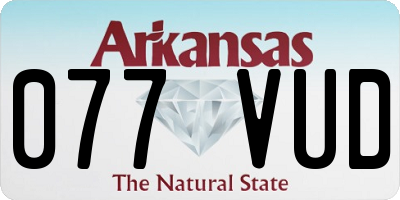 AR license plate 077VUD