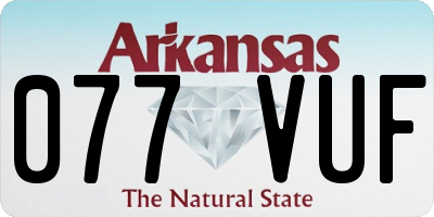 AR license plate 077VUF
