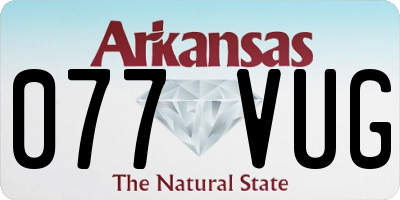 AR license plate 077VUG