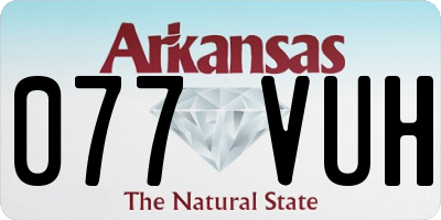 AR license plate 077VUH