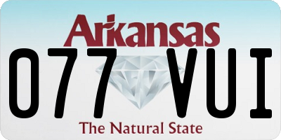 AR license plate 077VUI