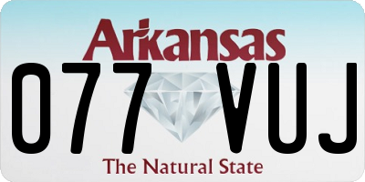 AR license plate 077VUJ