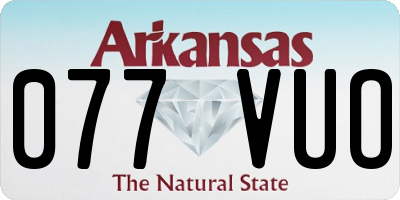 AR license plate 077VUO